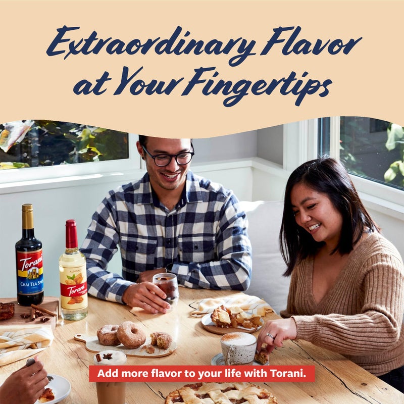 Torani شراب قهوة توراني، فانيليا، كراميل، ومجموعة البندق الكلاسيكية 3 عبوات، نكهة للمشروبات، مع فوهات سهلة الصب الجديدة، زجاجات نصف الحجم، 12.7 أونصة سائلة لكل منها - Image 5