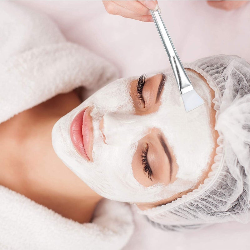 Shidara Shidara 6pcs Facial Brushes Soft Fan Mask Brushes for Chemical Peel Acid Peel Facial Gels White - Image 4