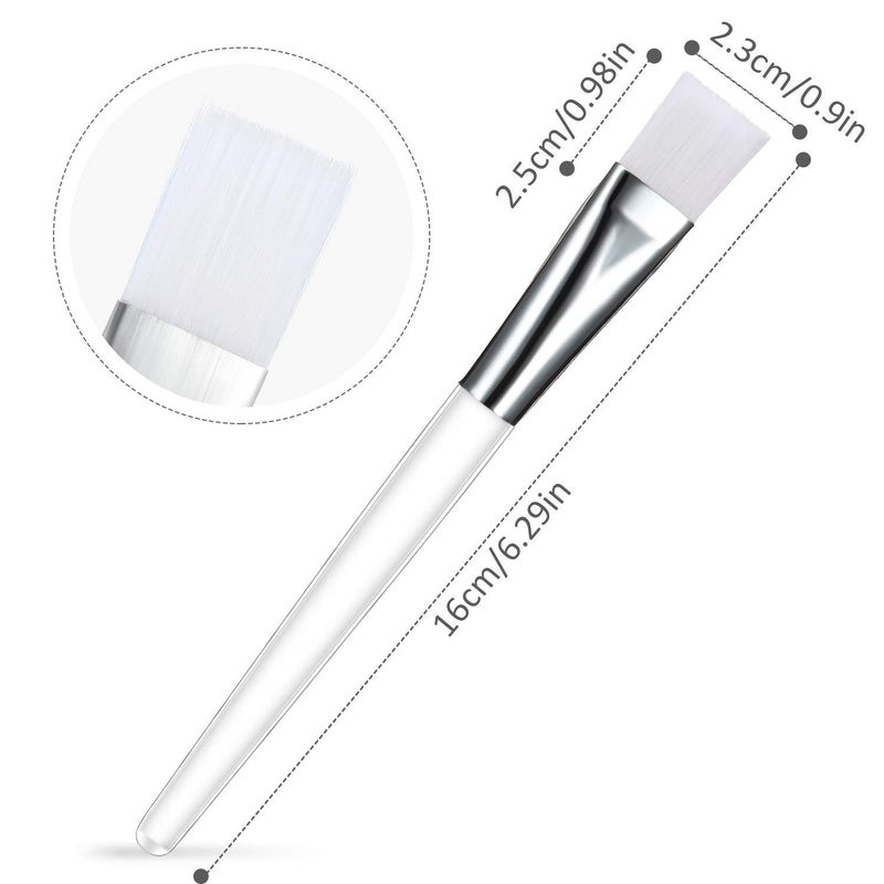 Shidara Shidara 6pcs Facial Brushes Soft Fan Mask Brushes for Chemical Peel Acid Peel Facial Gels White - Image 5