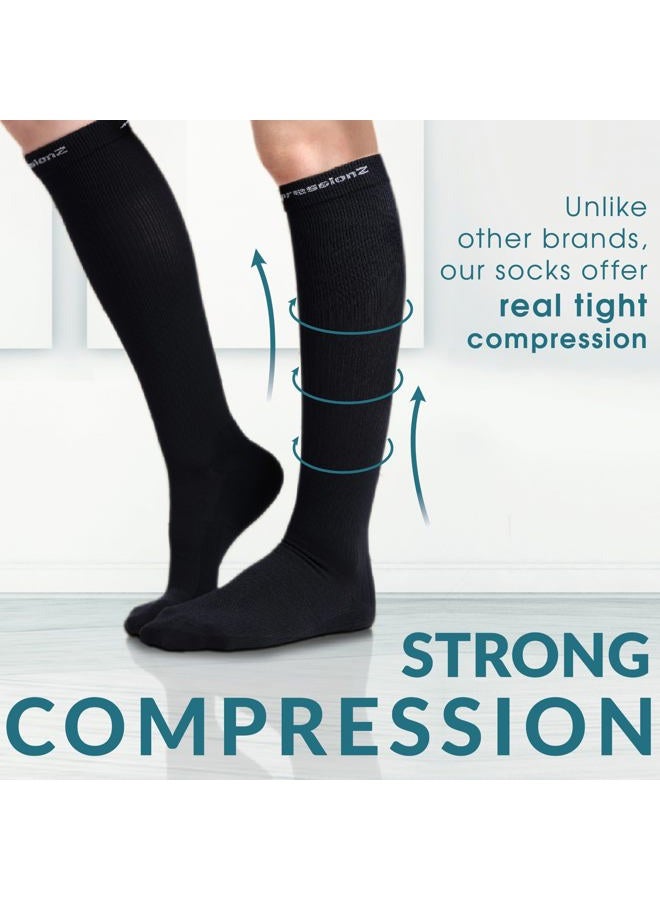 CompressionZ Socks 30-40mmHg (1 Pair - Black S) - Best High Performance Athletic Running Socks - Men & Women - Image 2