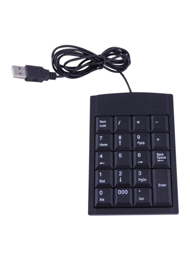 محول لوحة مفاتيح أرقام بسلك USB أسود - Image 3