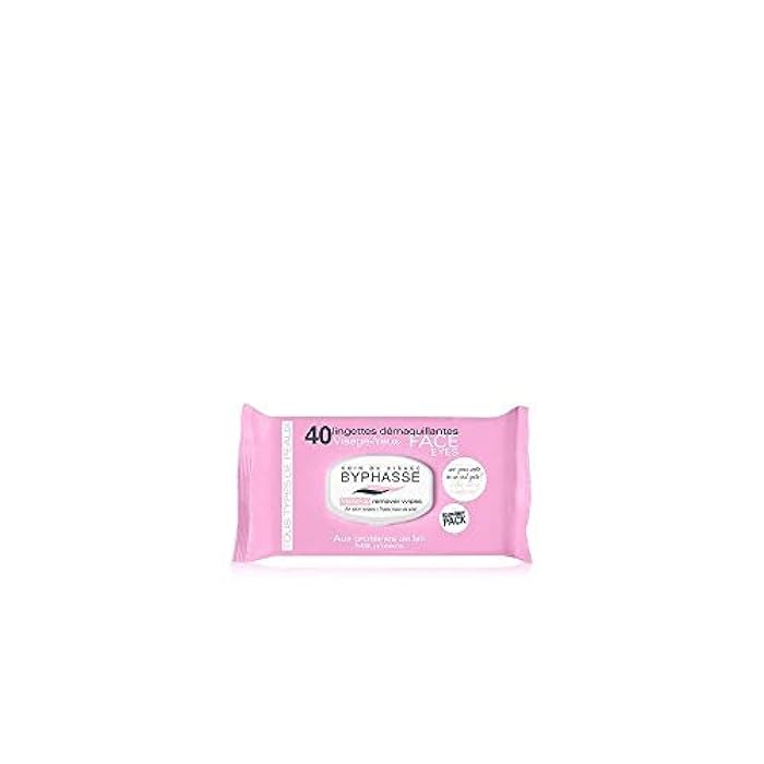 BYPHASSE Milk Proteins All Skin Types Make Up Remover, 40 Wipes