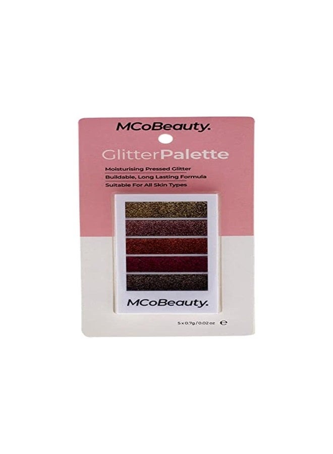 Glitter Palette - Add A Touch Of Sparkle To Your Eyes - With 5 Different Wearable Shades - Flexible Formula Blends Easily - Can Be Worn Alone Or On Top Of Eyeshadow - 1 Pc