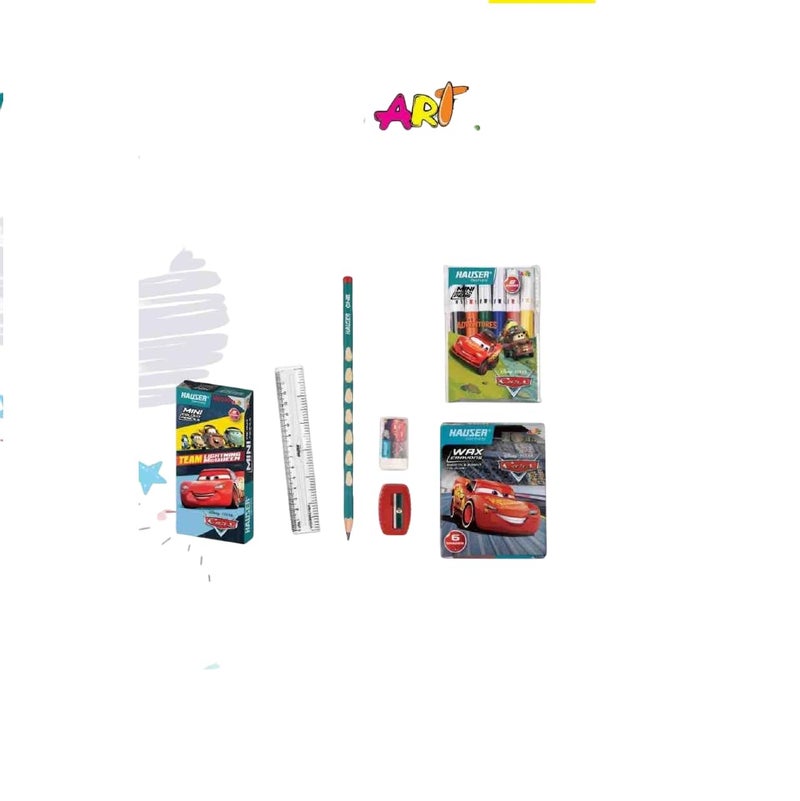 HAUSER ARTZ Cars KIT | Assemble Creativity with Ease | All-in-One Stationery Solution | Ideal for Gifting (Pack of 4) - Image 2