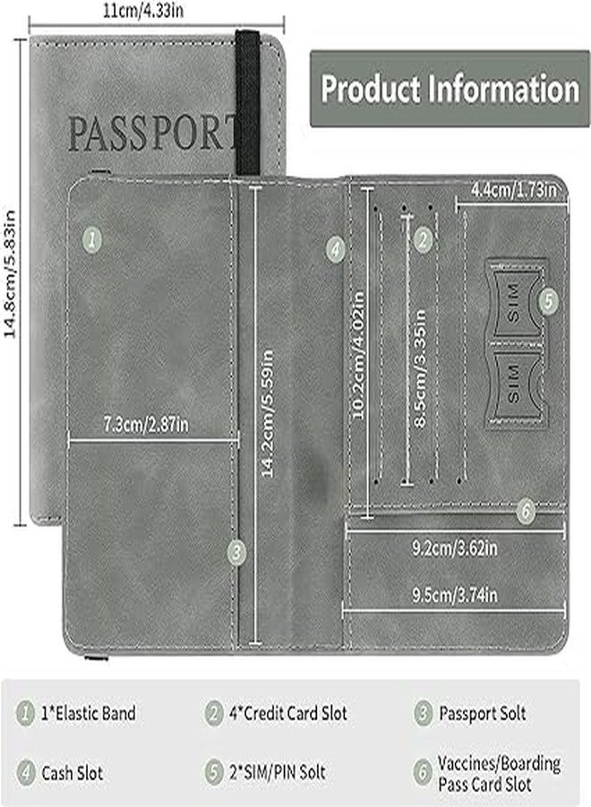 MGNLR Passport Holder Cover Travel Wallet Organizer, Travel Passport Holder and Debit Credit Card Wallet and Wallet Organizer Case with RFID Protection for Men & Women Daily Use (Multi, Pack of 1) - Image 2