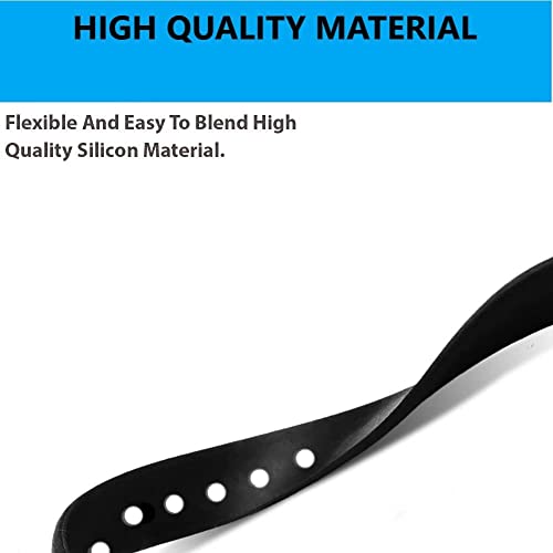VEROX Adjustable Silicone Smart Band Strap Compatible with Oneplus Band Strap & Oppo Smart Band Strap -Black - Image 3