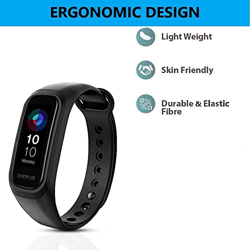 VEROX Adjustable Silicone Smart Band Strap Compatible with Oneplus Band Strap & Oppo Smart Band Strap -Black - Image 4
