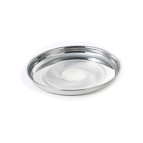 Neelam Neelam Stainless Steel 11 22 Gauge Diamond Thali Perfect for Daily Use Special Occasions HighQuality Food Grade Material Stylish Look Ideal for Home Restaurant for Lunch 24 cm  - Image 1