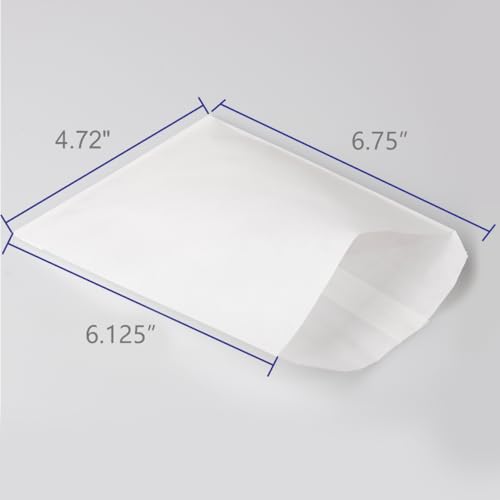 BagDream Glassine Waxed Paper Bags 4.72x6.75 Inches Pack of 100 Small Flat Glassine Envelopes, Paper Bags for Popcorn, Cookies, Small Gifts - Image 2