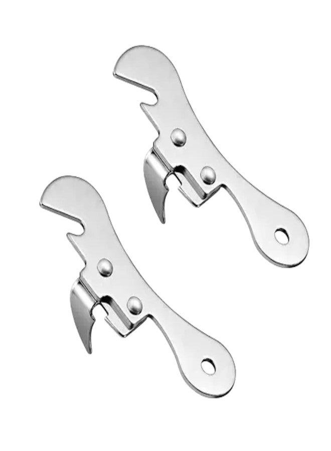 DPWOUM 2Pcs Silver Stainless Steel Can Opener Manual Can Opener Multifunctional Kitchen Accessories, Manual Can Openers, Manual - Image 1