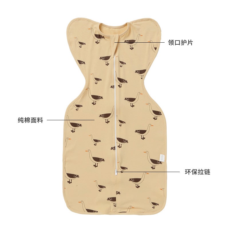 Newborn Baby Surrender Anti-Scare Sleeping Bag Thin Cotton Artifact Wrap for Boys and Girls Baby Swaddling Spring Autumn Summer - Image 5