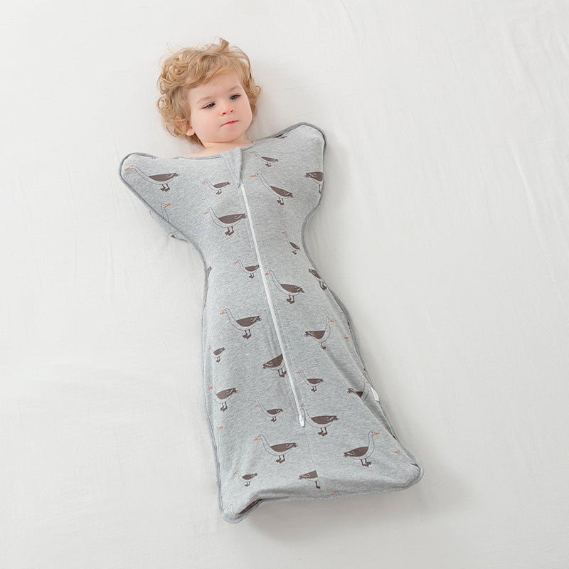 Newborn Baby Surrender Anti-Scare Sleeping Bag Thin Cotton Artifact Wrap for Boys and Girls Baby Swaddling Spring Autumn Summer - Image 3