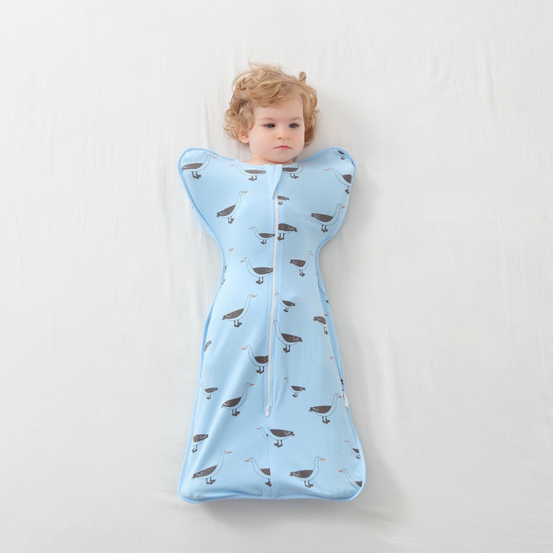 Newborn Baby Surrender Anti-Scare Sleeping Bag Thin Cotton Artifact Wrap for Boys and Girls Baby Swaddling Spring Autumn Summer - Image 2
