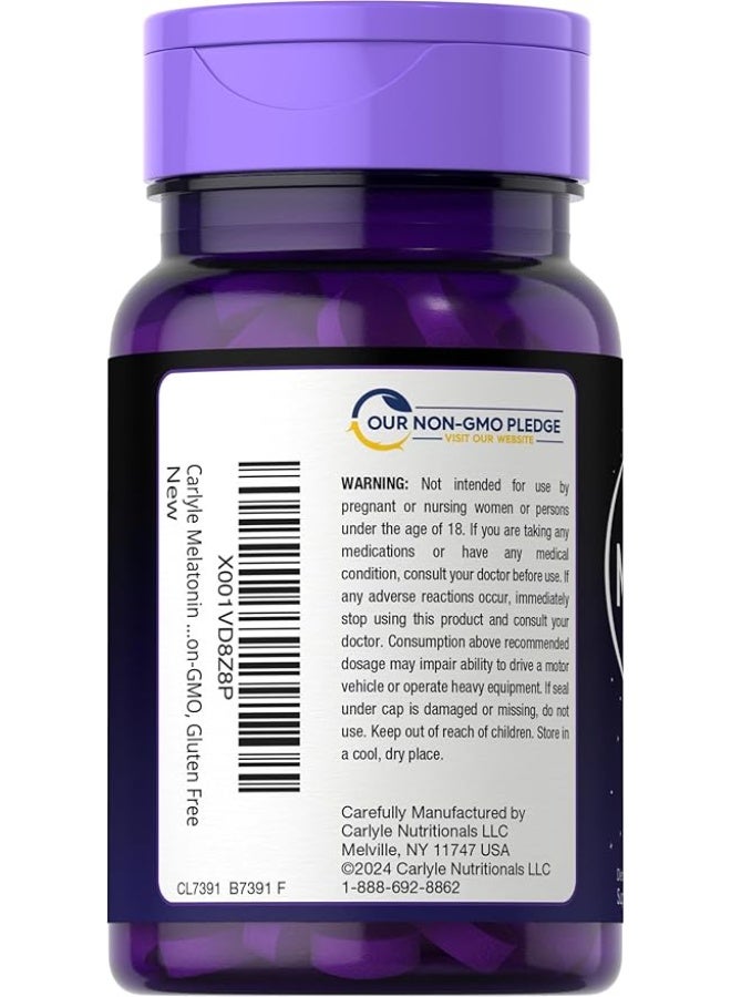 Carlyle ميلاتونين 12 ملغ سريع الذوبان 180 قرص | خالي من الأدوية | نكهة التوت الطبيعية | نباتي، غير معدّل وراثيًا، خالي من الغلوتين - Image 5