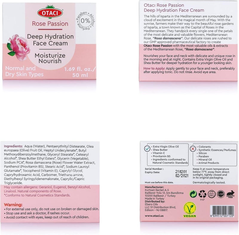 OTACI Rose-Infused Herbal Face Cream â€“ Ultra-Nourishing Vegan Moisturizer for Deep Hydration, Smooth Texture & Radiant Glow (50â€¯ml) - Image 5