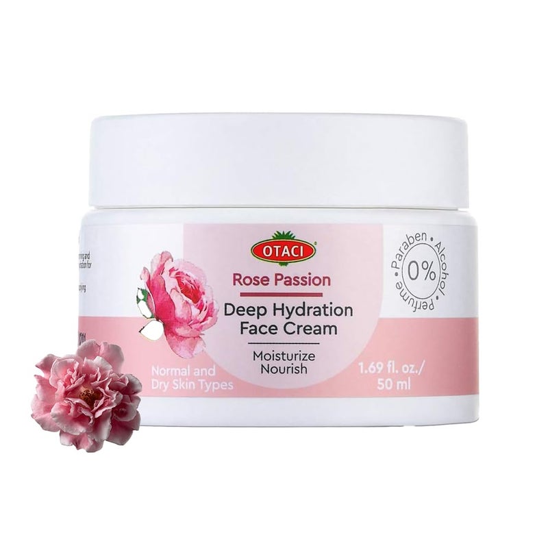 OTACI Rose-Infused Herbal Face Cream â€“ Ultra-Nourishing Vegan Moisturizer for Deep Hydration, Smooth Texture & Radiant Glow (50â€¯ml) - Image 1