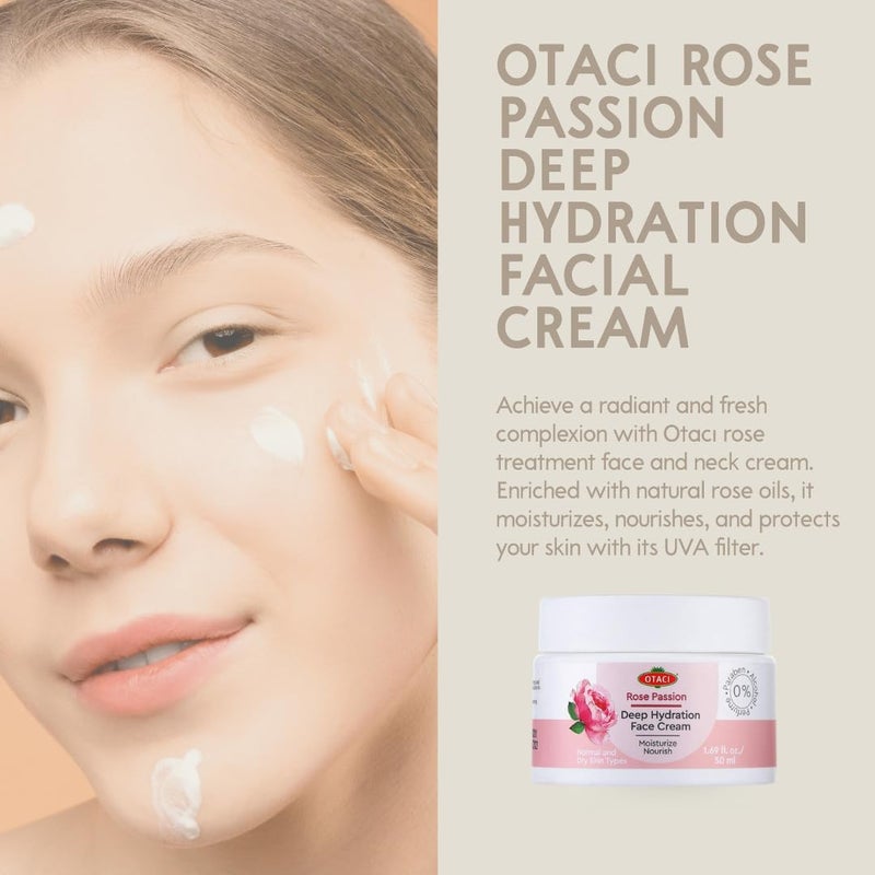 OTACI Rose-Infused Herbal Face Cream â€“ Ultra-Nourishing Vegan Moisturizer for Deep Hydration, Smooth Texture & Radiant Glow (50â€¯ml) - Image 3