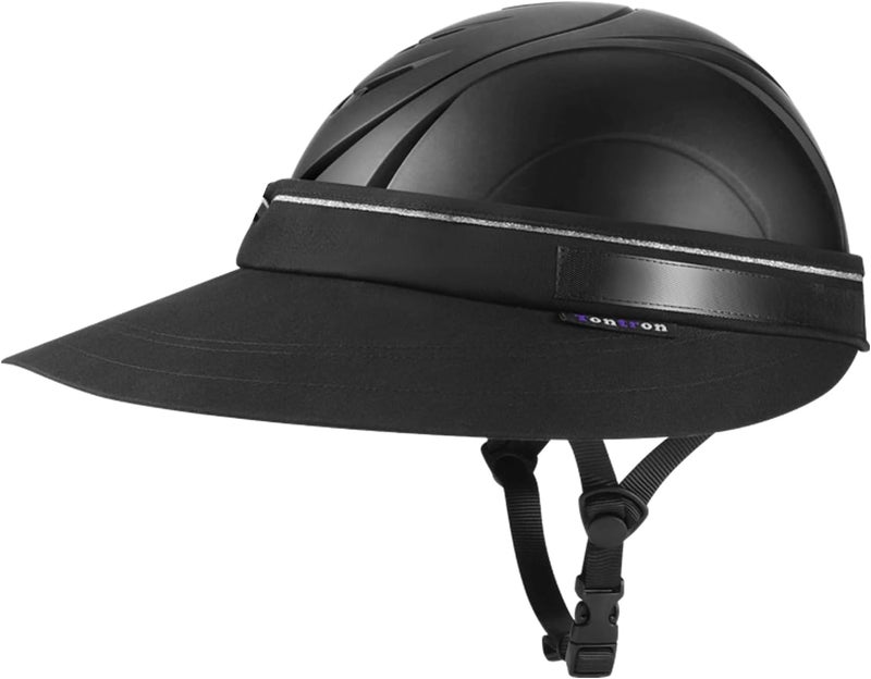 Tontron Removable Helmet Visor with Neck Flap - Black & Golden - Image 1