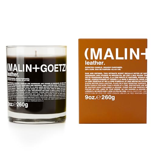 (MALIN+GOETZ) MALIN+GOETZ Women's Leather Candle, Leather, Brown, 9.0 Fl Oz - Image 1