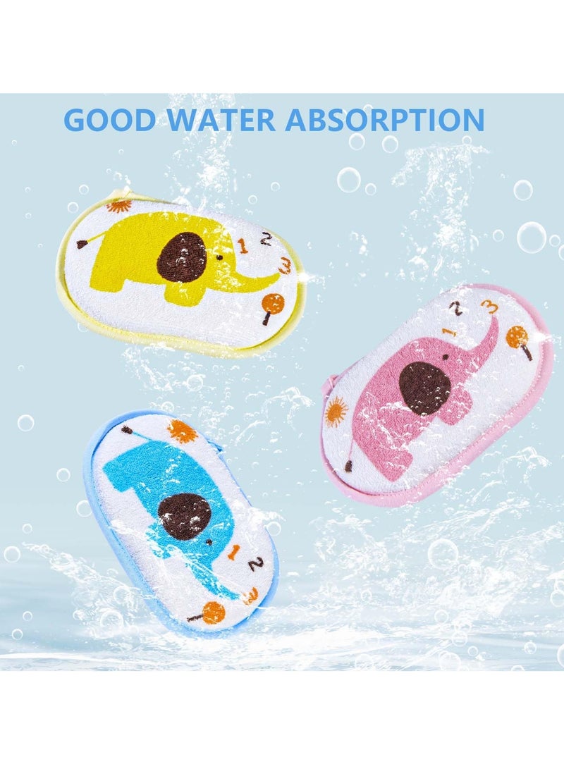 Baby Bath Sponge Soft Foam Scrub Natural Sponge for Bath, Shower Scrub Body Sponge for Kids/Babies/Men/Women (Yellow Elephant) - Image 3