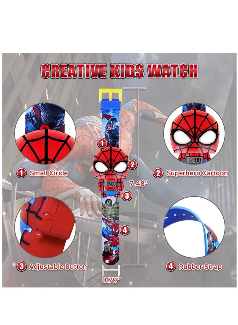 Zikra Kids Watch, Toddler Watch, Superhero Kids Toy Watch Digital Quartz Plastic for Boys Girls, Kids Gift for Birthday - Image 3