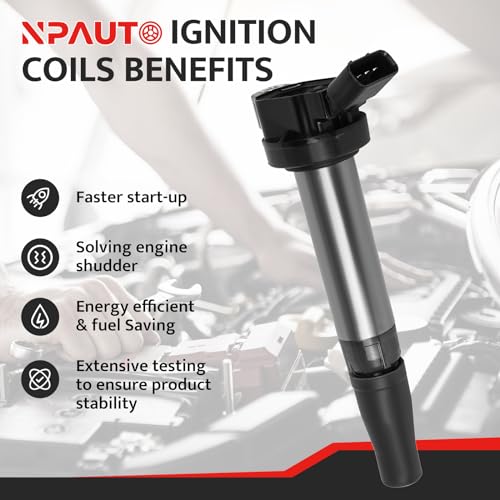 NPAUTO حزمة 6 لفائف إشعال تناسب 3.5 4.0 V6 تويوتا كامري توندر راف4 4رانر سيينا أفالون فينزا هايلاندر FJ كروزر، لكزس IS250 ES350، 2007 2008 2009 2010 2011 2012 2013 2014 2015 2016 2017، UF487 - Image 2