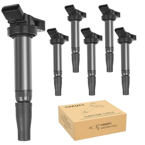NPAUTO حزمة 6 لفائف إشعال تناسب 3.5 4.0 V6 تويوتا كامري توندر راف4 4رانر سيينا أفالون فينزا هايلاندر FJ كروزر، لكزس IS250 ES350، 2007 2008 2009 2010 2011 2012 2013 2014 2015 2016 2017، UF487 - Image 1