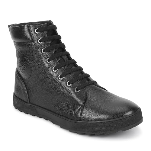 Royal Enfield Hiankle Leather Boots Black - Image 1