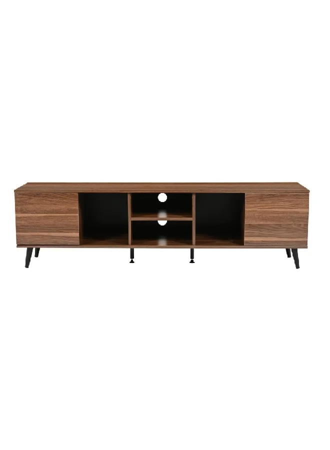 Micasa Floor Standing Rectangular TV Unit Dark Brown and Black 50 x 40 x 180 cm TV-23107C