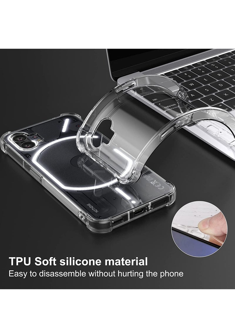 ELTRAZONE Case for Nothing Phone 1 Case Cover Clear Back Air Cushion Soft Silicone Shockproof Anti-Scratch Protective Bumper Shell Corner for Nothing Phone 1 - Image 5