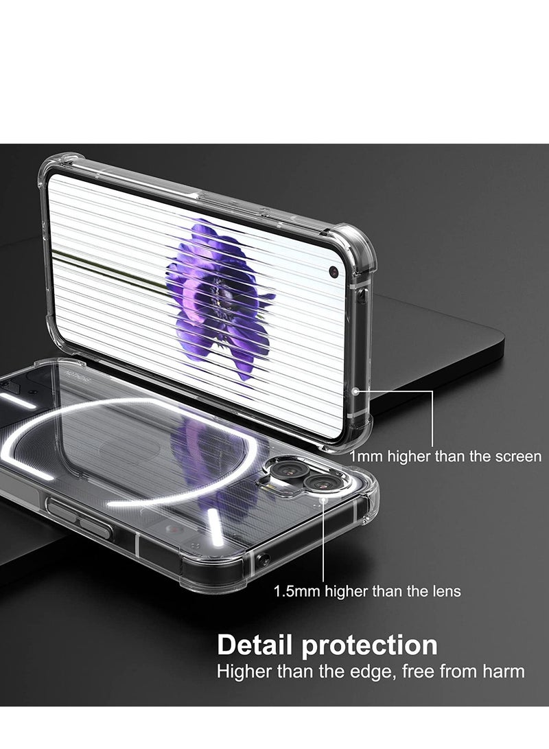 ELTRAZONE Case for Nothing Phone 1 Case Cover Clear Back Air Cushion Soft Silicone Shockproof Anti-Scratch Protective Bumper Shell Corner for Nothing Phone 1 - Image 2