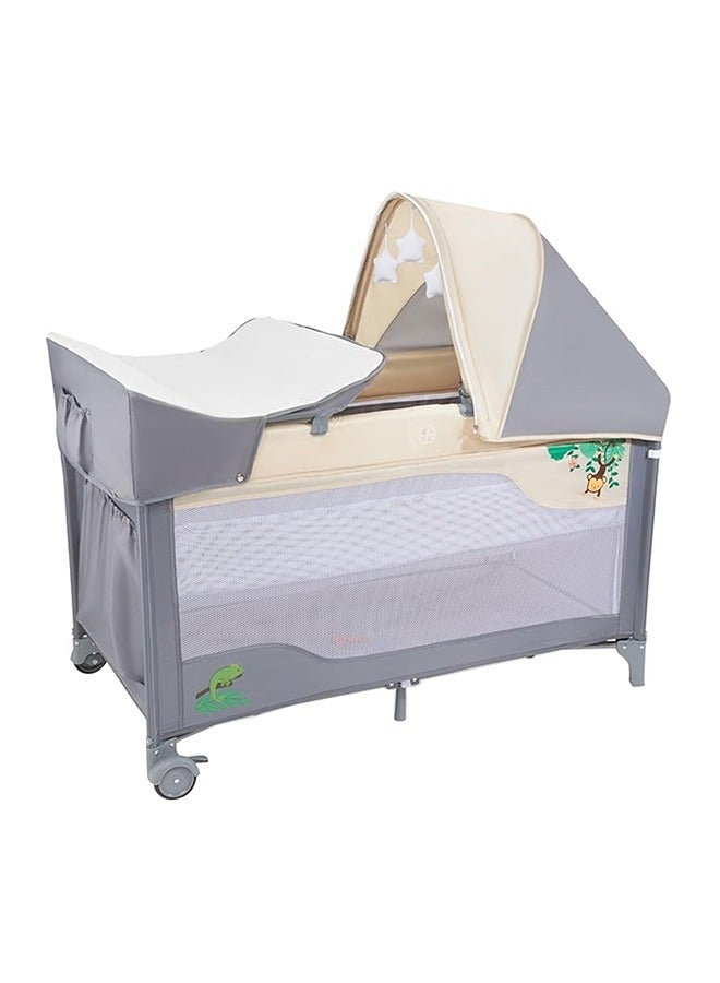 ماس محبس و سرير أطفال آمن و مريح مع حواجز شبكية للحفاظ على الأجواء الداخلية أكثر تهوية, طاولة غيار, مصنوع من مواد آمنة لطفلك , - Image 4