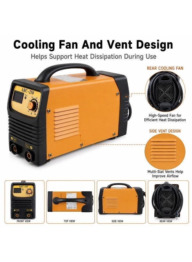 AL ARQAM ARC-250 Inverter Welding Machine, 220V DC Manual Arc Welder, Portable MMA Stick Welder With Carry Handle, Adjustable Current Control For Metal Welding - Image 5