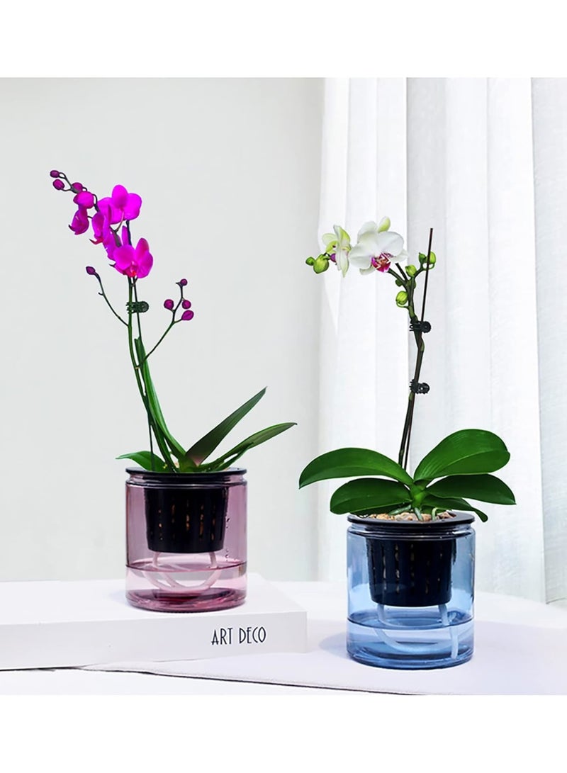 SYOSI أواني شبكية، أكواب نباتية هيدروبونية، سلة حضانة بلاستيكية مشقوقة بحافة عريضة، حاوية حديقة قابلة لإعادة الاستخدام لشتلات الأوركيد ونظام الأكوابونيك، 40 حزمة، 4 بوصة، أسود - Image 5