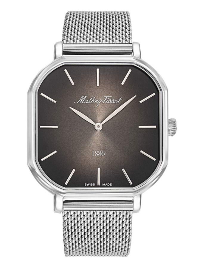 ماثي-تيسوت Mathey-Tissot Monsoon Square Quartz Black Dial Men's Watch H7917AN - Image 1