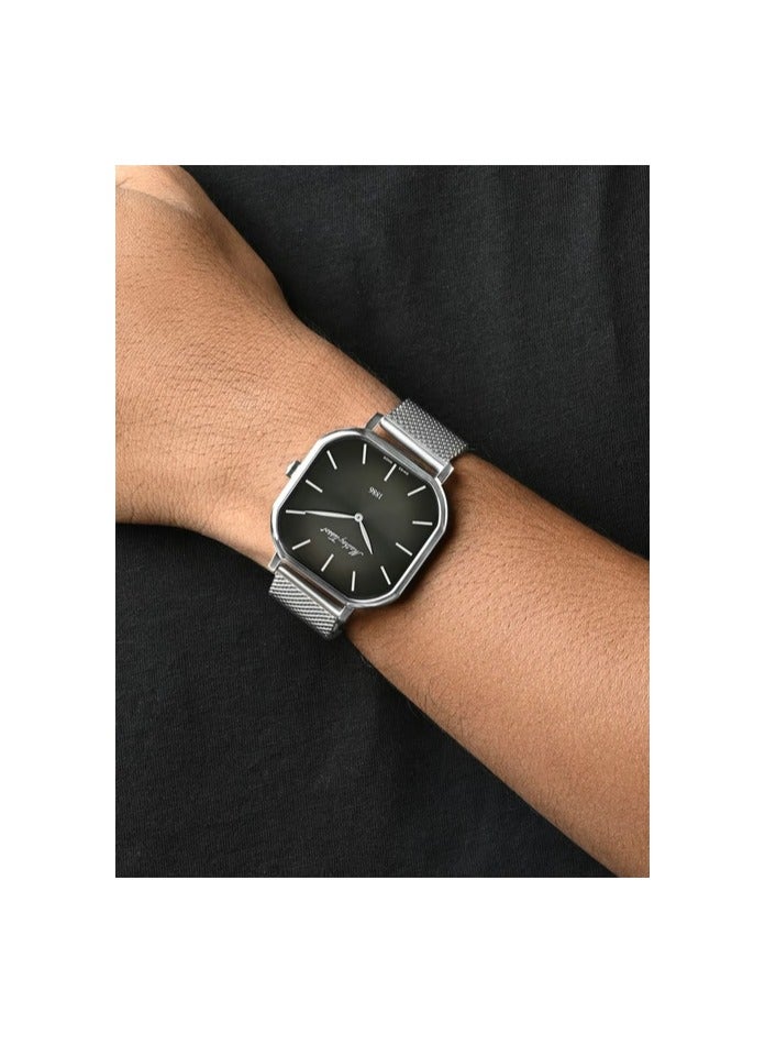 ماثي-تيسوت Mathey-Tissot Monsoon Square Quartz Black Dial Men's Watch H7917AN - Image 2