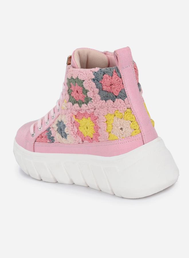 Fresh Feet Fresh Feet Crochet High Top Lace-Up Sneakers  - Image 4