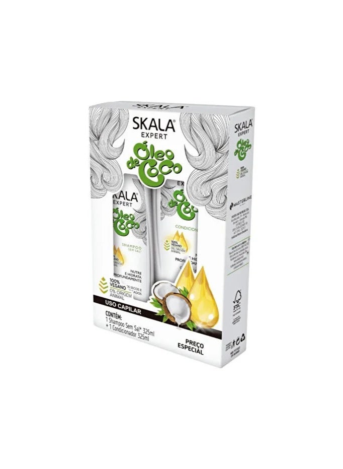 Coconut oil shampoo and conditioner for dry hair (325 ml each)