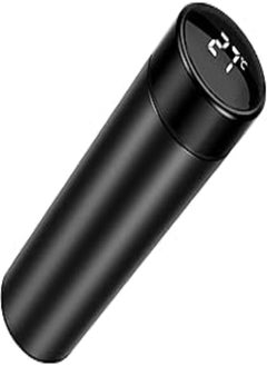 Generic Whitecloud TRANSFORMING HOMES® Water Bottle Thermoses Travel Mug with Smart LCD Touch Screen Keep Hot Or Cold Portable Travel Tea Coffee Infuser Vacuum Cup Anti-Collision Leak-Proof (TB-1) Black 