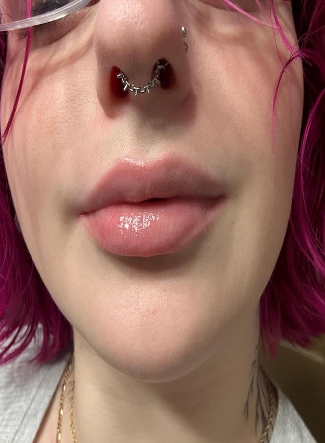 NONTAI 16G Septum Ring Hinged Septum Clicker Nose Ring Septum Piercing Jewelry, 8mm, Stainless Steel, no gemstone - Image 5