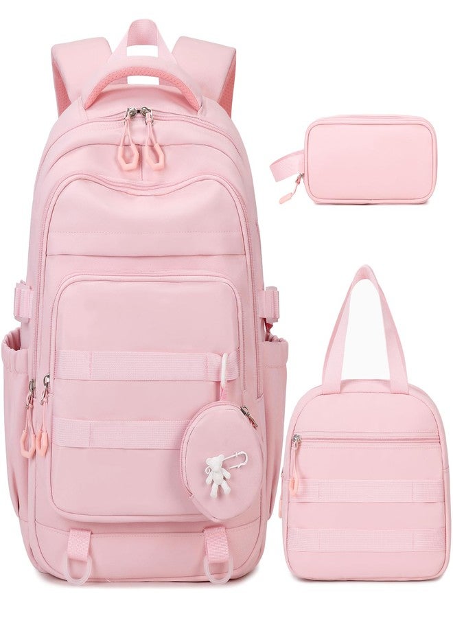 ACESAK Girls Backpack - 3PCS Backpack for Cute School Backpacks for Girls, Pink - Image 1