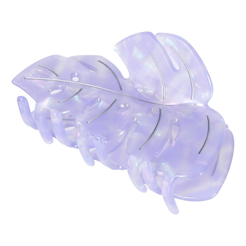 Purple Leaf Hair Claw Clip 36 Inch Srtong Hold Hair Grip French Design Women Girls Spring Claw Clip for Thick Thin Hair