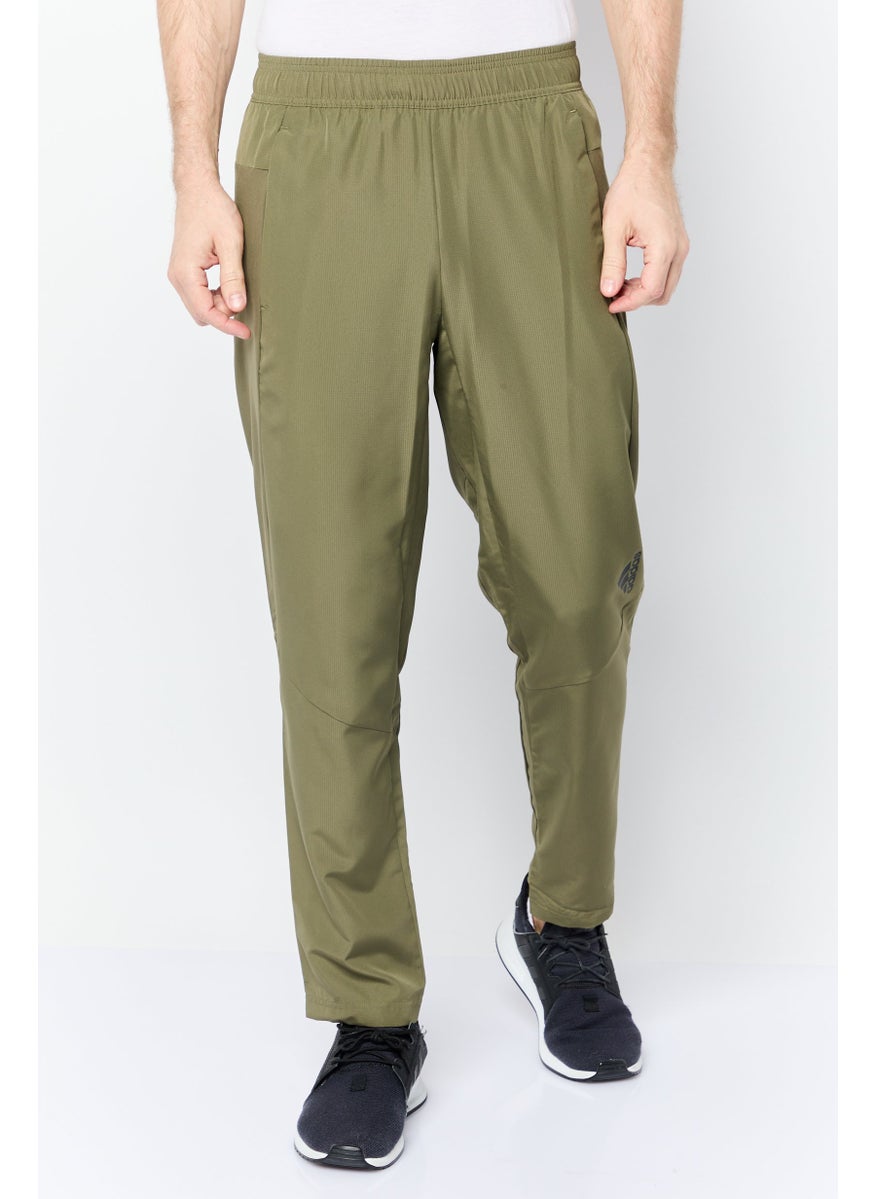 Adidas - Men Regular Fit Brand Logo Training Track Pant, Olive - Image 1