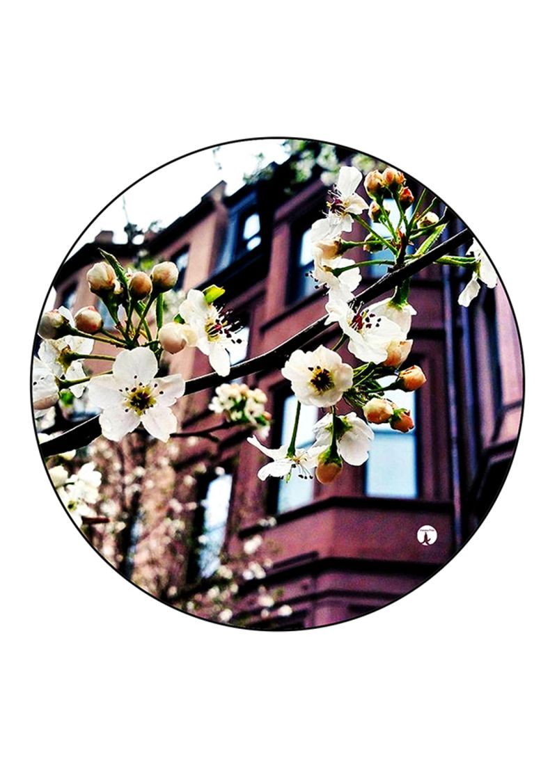 RKN Flowers Printed Fridge Magnet Round  Multicolour - Image 1