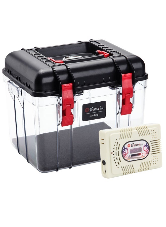 EIRMAI Rima Eirmai R15 Dslr Camera Dry Box, Moisture-proof Case, Sealed Lens Electronic Case, Small Size, Handheld, Built-in Moisture-absorbing Card, Black - Image 1