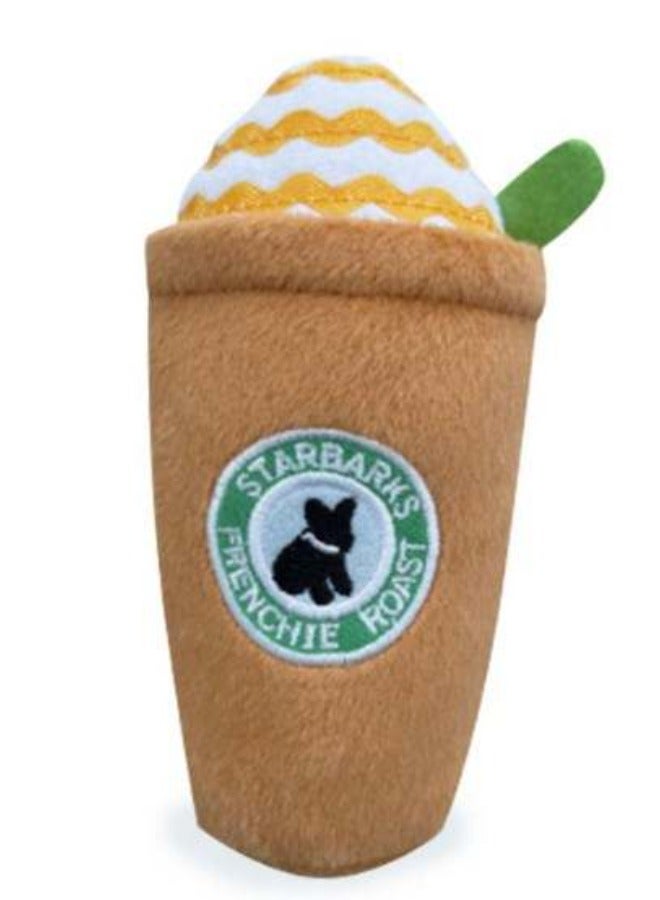 PETSARY Stuffed Plush Dog Starbarks Coffee Collection | Unique Squeaky Parody Plush Dog Toys | Canine Caffeine Your Dog Can Handle | Dog Toys for Medium, Small, and Large Stuffed Parody Dog Toys - Image 1