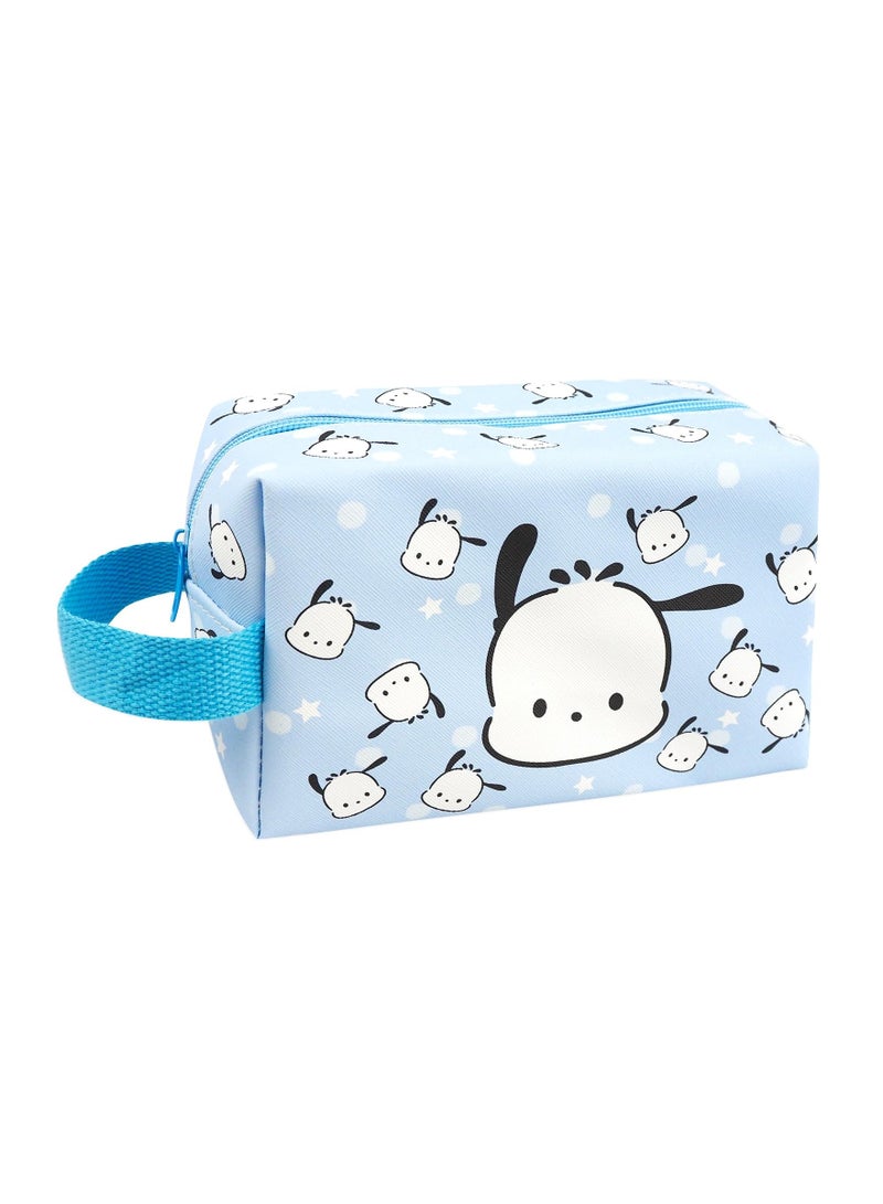 Cute Makeup Bag Portable, Cartoon Large Capacity PU Leather Travel Small Toiletry Bag Cosmetic Pouch with Zipper, Kawaii Waterproof Skin Care Bags Pencil Bag for Girls Women - Image 1