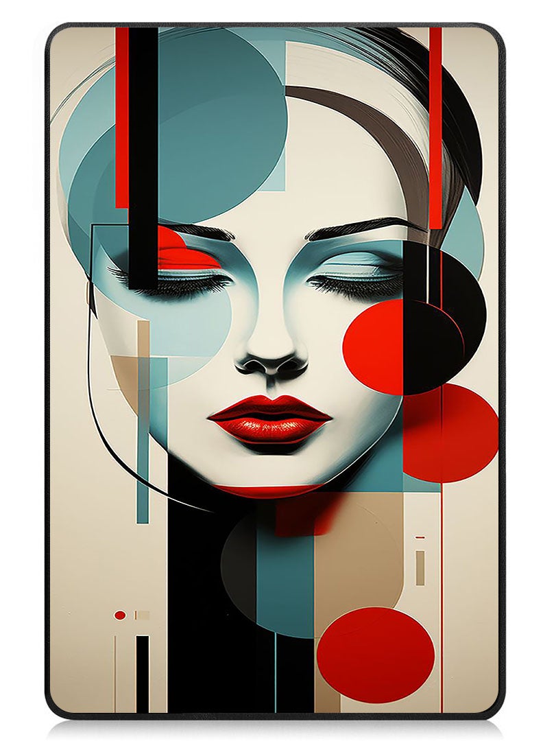 Theodor Protective Flip Case For Apple iPad mini 7th Generation (A17 Pro 2024 Model) (Mini 6 2021 Model  6th Generation) With Trifold Stand Auto Wake Sleep Shockproof Cover Women Art (2) - Image 1