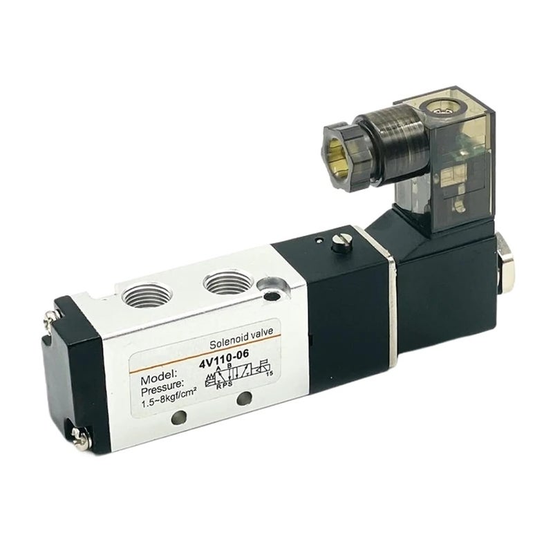 Pneumatic 4V110-06 1/8 Air Solenoid Valve 5 Way Port 2 Position Gas Pneumatic Electric Magnetic Valves DC12V 24V 110V 220V yunshop(Led-4V110-06,AC220V) - Image 2