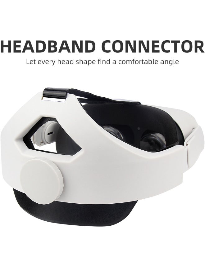 VR All-in-one 3D VR Glasses Suitable For Oculus Quest 2 Adjustable Head Wear Accessories Headband-Color:White - Image 1